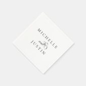 Elegant chique bruiloft repetitie diner servet (Hoek)