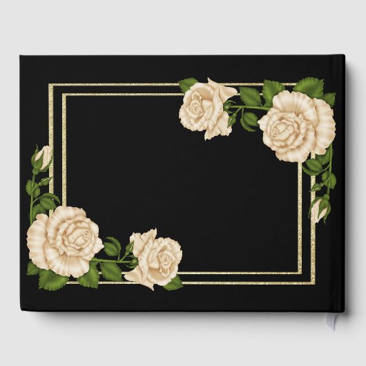 Elegant Chique Corner Ivoor Rozen Boeketten Bruilo Gastenboek (Achterkant)