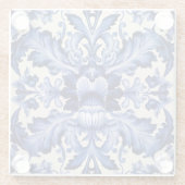 Elegant chique Delfts Blauw Bloem Glazen Onderzetter (Achterkant)