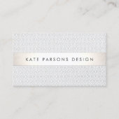Elegant chique designer zilver gestreept patroon visitekaartje (Voorkant)