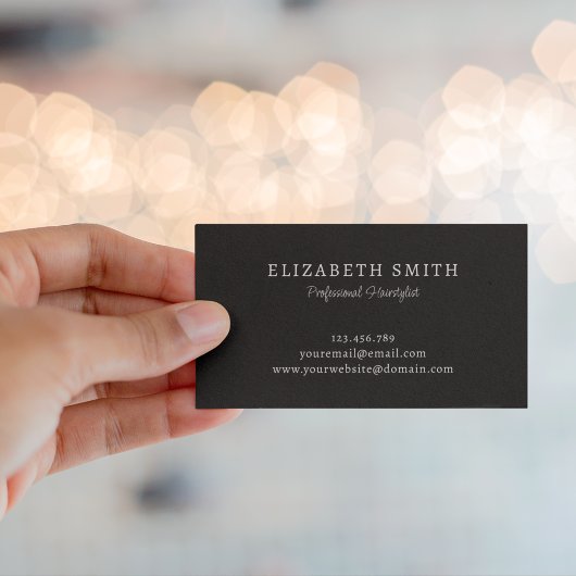 Elegant chique diamanten gouden kapsalon Haarstyli Visitekaartje