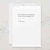 Elegant chique donker mos groen bruiloft bedankkaart (Achterkant)