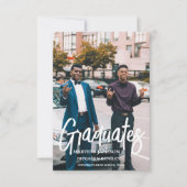 Elegant chique dubbele graduatie partij kaart (Voorkant)