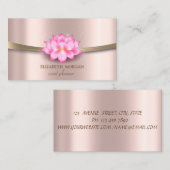 Elegant, chique, eenvoudige streep Lotus Visitekaartje (Voorkant / Achterkant)