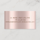 Elegant, chique, eenvoudige streep Lotus Visitekaartje (Achterkant)