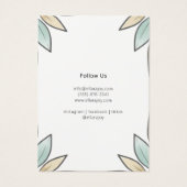 Elegant chique gebladerte runway patroon visitekaartje (Achterkant)