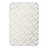 Elegant chique geometrisch goud wit badmat (Voorkant Verticaal)