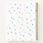  Elegant Chique Girly Pastel Polka Dot Recept Notitieboek (Achterkant)
