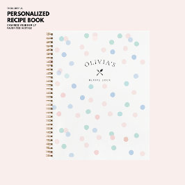  Elegant Chique Girly Pastel Polka Dot Recept Notitieboek