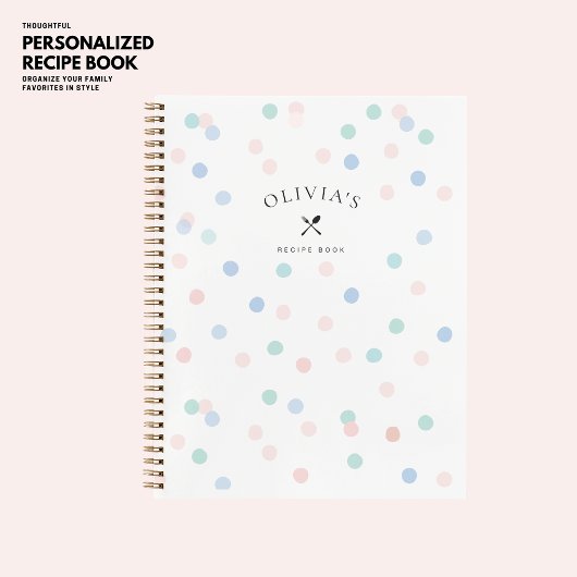  Elegant Chique Girly Pastel Polka Dot Recept Notitieboek