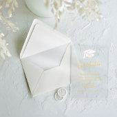 Elegant & Chique Gold Calligrafie Graduation Party Acryl Uitnodigingen