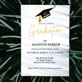 Elegant & Chique Gold Calligrafie Graduation Party Kaart