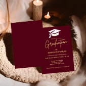 Elegant & Chique Gold Calligrafie Graduation Party Kaart