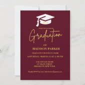 Elegant & Chique Gold Calligrafie Graduation Party Kaart (Voorkant)