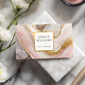 Elegant chique goud glitter marmer modern visitekaartje