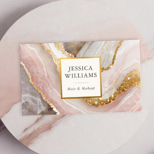 Elegant chique goud glitter marmer modern visitekaartje