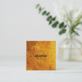 Elegant chique goud modern vierkant minimalistisch vierkante visitekaartje (Staand voorkant)