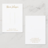 Elegant chique goud wit haar clip display visitekaartje (Voorkant / Achterkant)