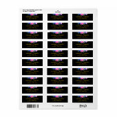 Elegant chique goud & zwart bloemig retouradres etiket (Full Sheet)