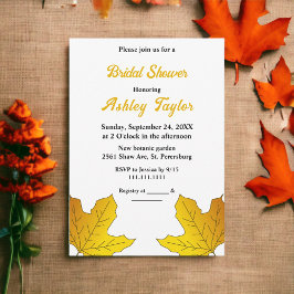 Elegant chique gouden bladeren Herfst bloemig Vrij Kaart