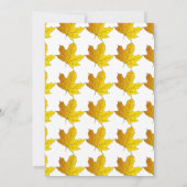 Elegant chique gouden bladeren Herfst bloemig Vrij Kaart (Achterkant)