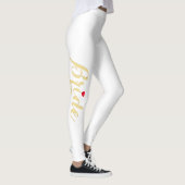 Elegant chique gouden bruid bruiloft vrijgezellenf leggings (Rechts)