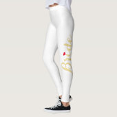 Elegant chique gouden bruid bruiloft vrijgezellenf leggings (Links)