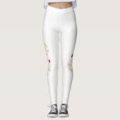 Elegant chique gouden bruid bruiloft vrijgezellenf leggings (Voorkant)