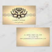 Elegant chique gouden kant Lotus Visitekaartje (Voorkant / Achterkant)