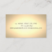 Elegant chique gouden kant Lotus Visitekaartje (Achterkant)