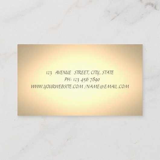 Elegant chique gouden kant Lotus Visitekaartje (Achterkant)