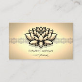 Elegant chique gouden kant Lotus Visitekaartje (Voorkant)