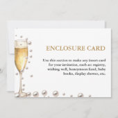 Elegant & Chique Gouden Parels en Prosecco Behuizi Kaart (Voorkant)