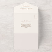 Elegant chique gouden wax zegel minimalistische br all in one uitnodiging (Buitenkant)