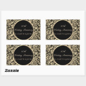 Elegant chique gouden wervelingen Jubileum Rechthoekige Sticker (Vel)