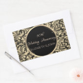 Elegant chique gouden wervelingen Jubileum Rechthoekige Sticker (Envelop)