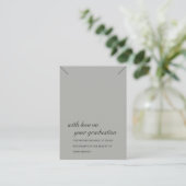 ELEGANT CHIQUE GRIJS AFSTUDEREN KETTING DISPLAY KA PLAATSKAARTJE (Staand voorkant)