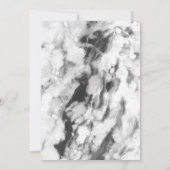 Elegant chique grijs wit marmer bruiloft uitnodigi kaart (Achterkant)
