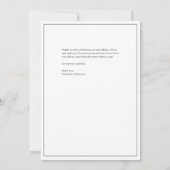 Elegant chique jet zwart bruiloft bedankkaart (Achterkant)