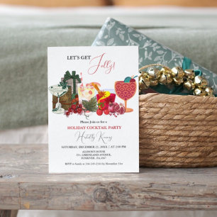 Elegant & chique kerstcocktail party kaart