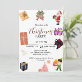 Elegant & Chique kerstfeest Vakantie feest Kaart (Staand voorkant)