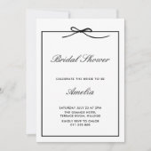 Elegant chique klassieke zwarte boog Vrijgezellenf Kaart (Voorkant)