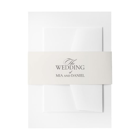 Elegant chique licht grijs bruiloft uitnodigingen wikkel (Voorkant Voorbeeld)