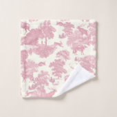 Elegant chique licht roze toile herten bos bad handdoek (Wasdoekje)
