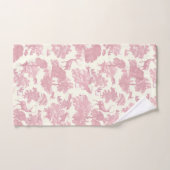 Elegant chique licht roze toile herten bos bad handdoek (Handdoek)