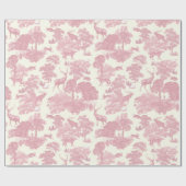 Elegant chique licht roze toile herten bos cadeaupapier (Vlak)