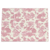 Elegant chique licht roze toile herten bos groot cadeauzakje (Voorkant)