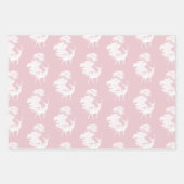 Elegant chique licht roze toile herten bos inpakpapier vel (Voorkant 2)