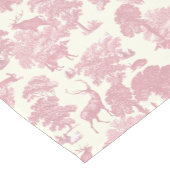 Elegant chique licht roze toile herten bos korte tafelloper (Hoek)