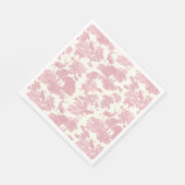 Elegant chique licht roze toile herten bos servet (Hoek)